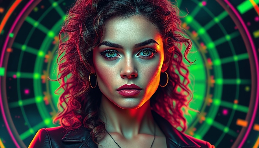 Psychedelic glitch art of woman highlights microservices AI.