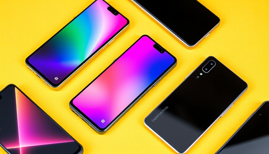 Black Friday smartphone deals display with vibrant phones.