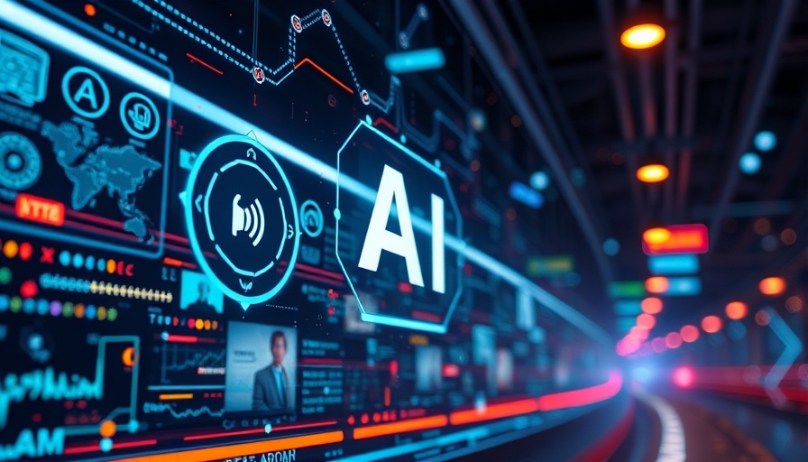 AI video generator concept with digital technology elements.