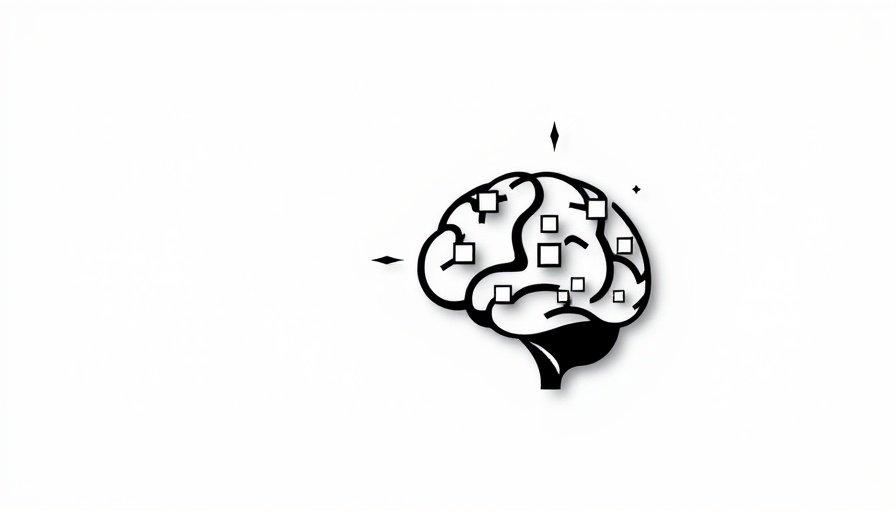 AI business planning logo featuring brain and digital squares.