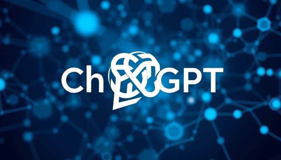 ChatGPT advancements logo with digital network background.