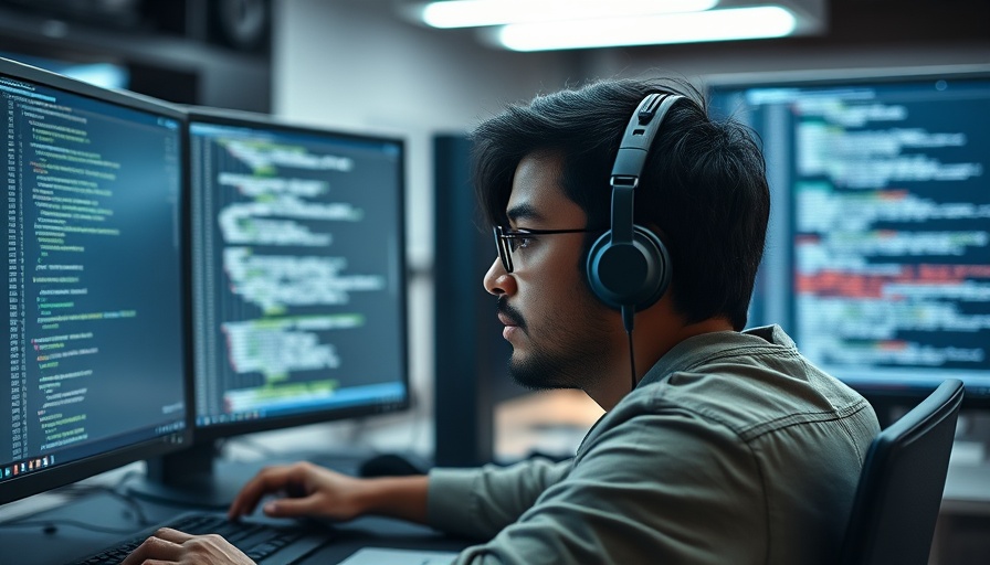 Programmer coding in modern office, showcasing ChatGPT coding capabilities.
