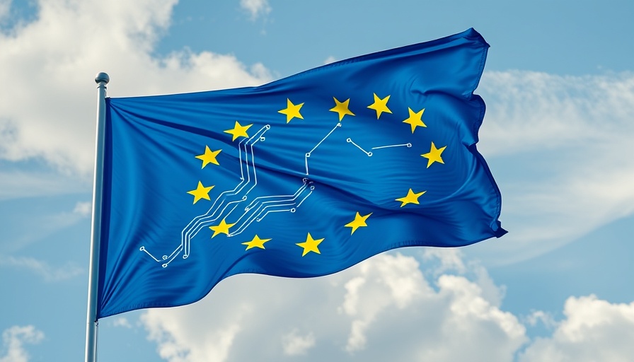 BrightAI success symbolized by a blue flag with circuit and stars.