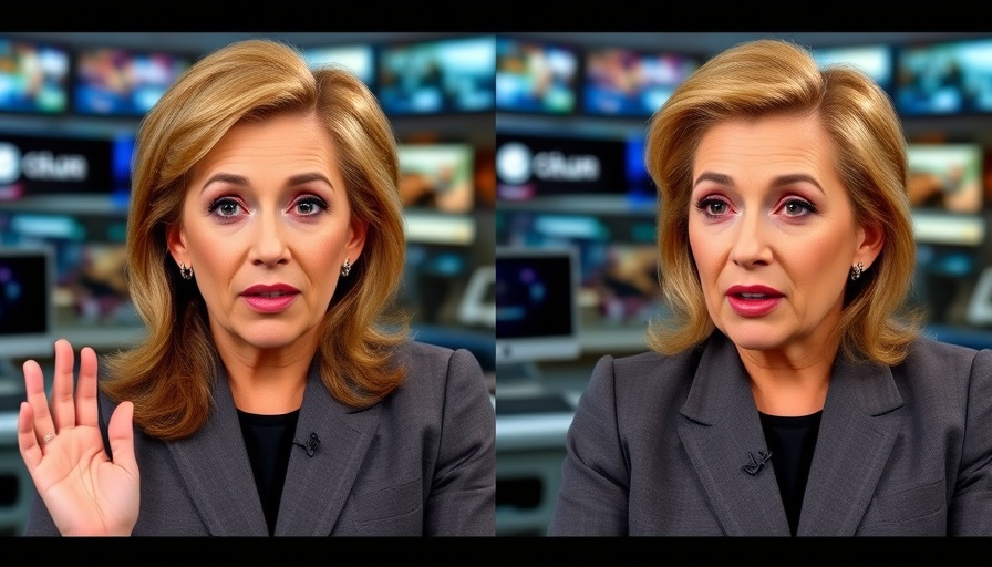 AI deepfake detector on news anchor comparison screen.