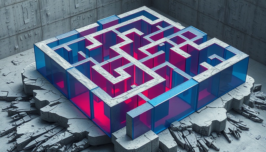 SmolVLM AI: 3D geometric structure in gradient colors