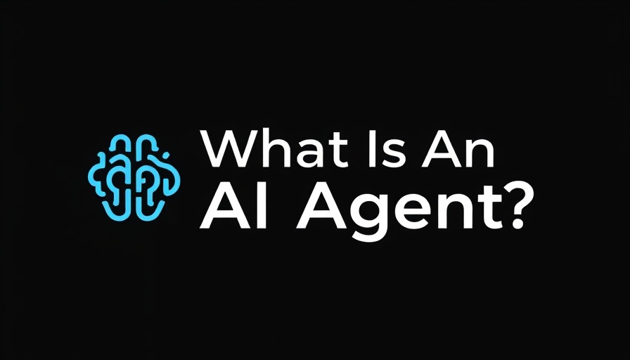 Minimalistic text design about AI agents on black background