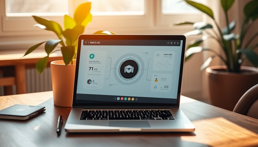 Merlin AI interface on laptop in a serene workspace.
