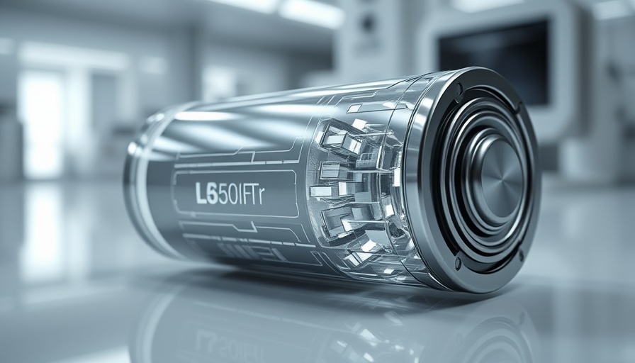Futuristic lithium-sulfur battery in a modern lab setting