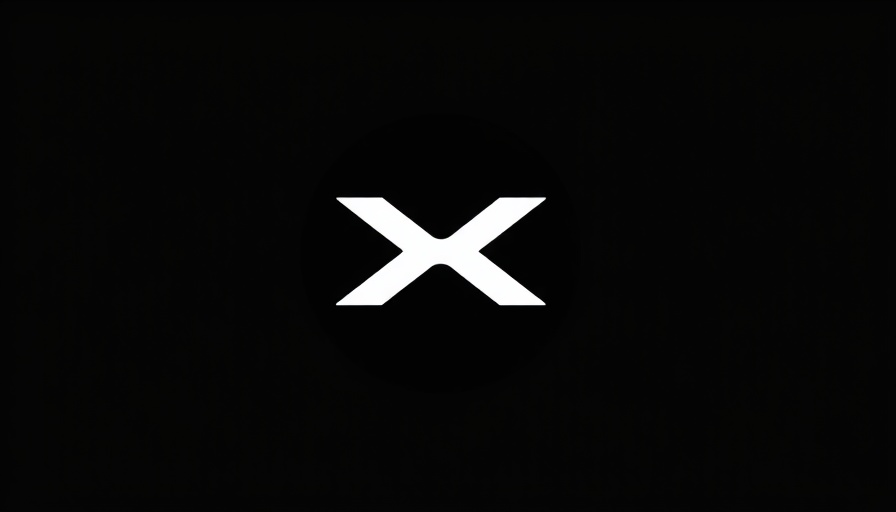 Minimalist X logo on black background