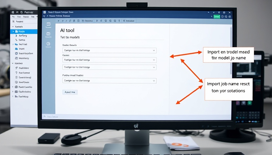 AI tool setup interface diagram with model import options.