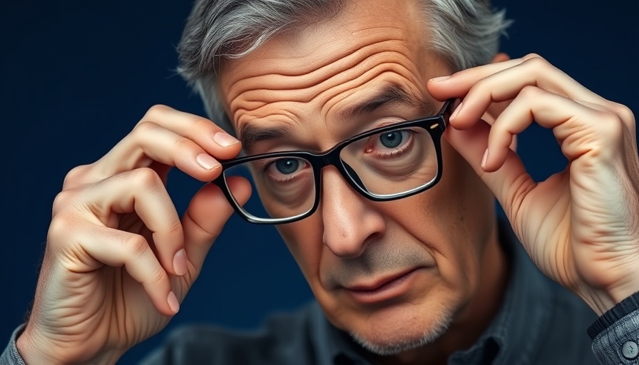 Portrait of a middle-aged man with glasses, Live AI.