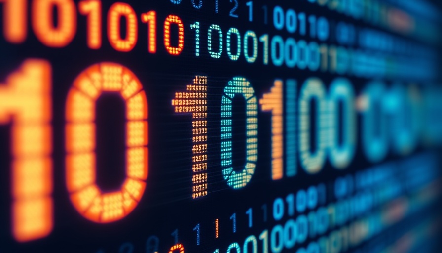 Binary code AI concept with Elon Musk AI theme