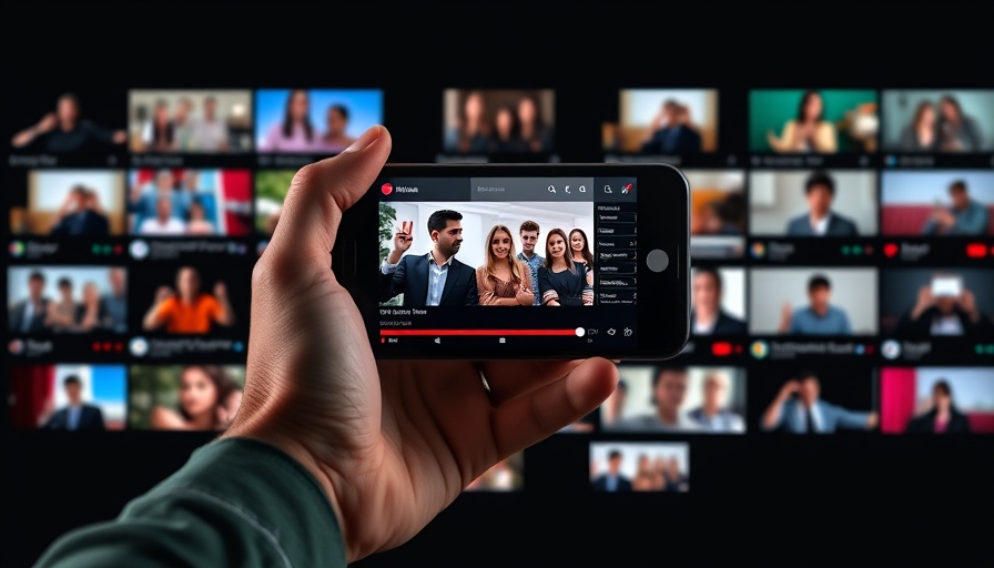 Hand holding smartphone with TikTok videos, AI czar digital media concept