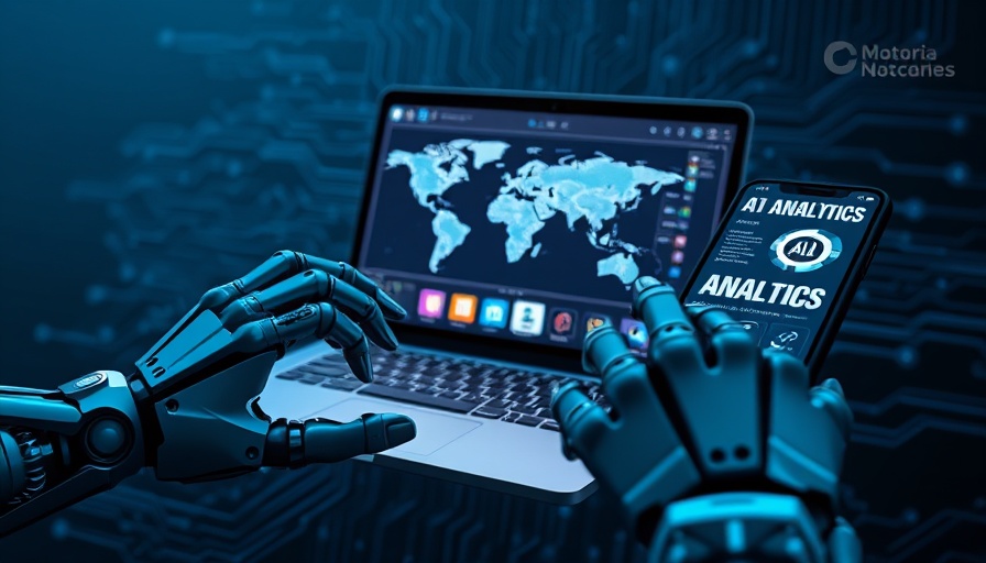 Futuristic robotic hands with AI reasoning model using devices.