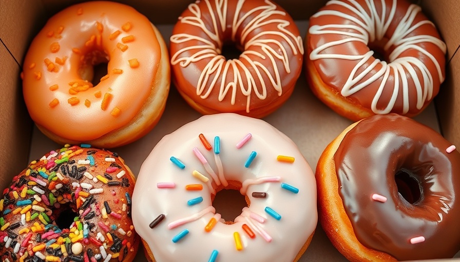 Assorted donuts with colorful sprinkles, New York City holiday treats.