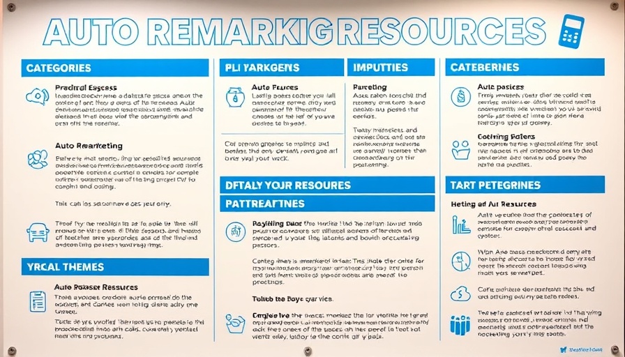 Graphic on automotive customer data with remarketing resources and actions.