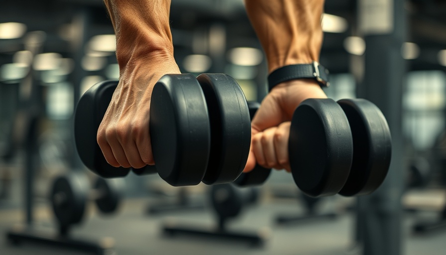 Generative AI visualizing strength training with dumbbells