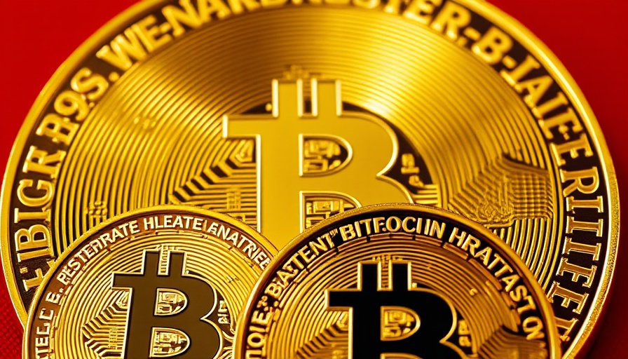 Golden bitcoins on red background, symbolizing Intelligent Oracle.