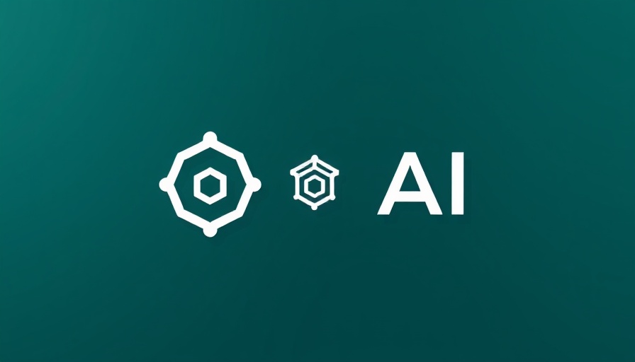 Generative AI abstract logo with tech hexagons