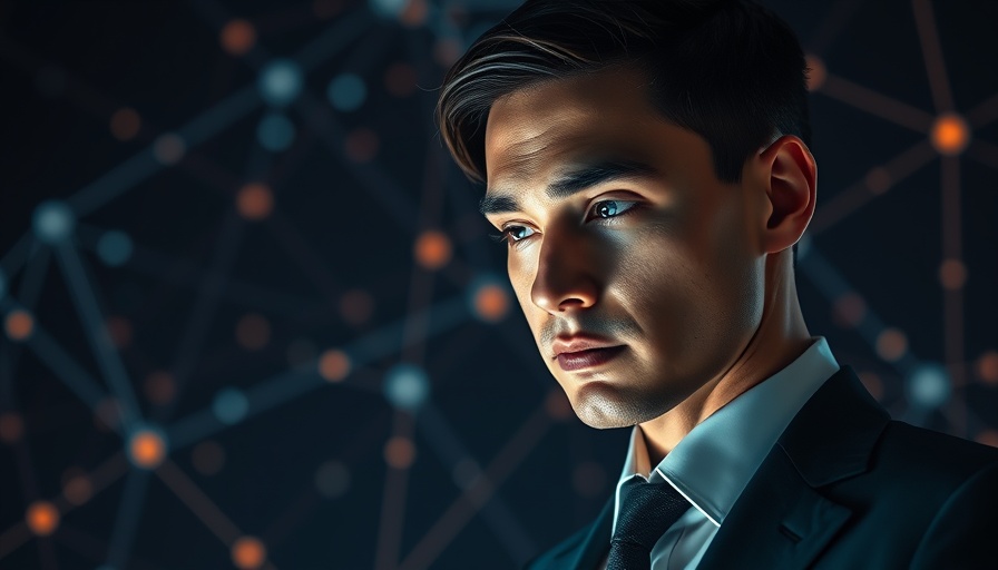 AI safety concept with businessman interacting with digital AI tech.