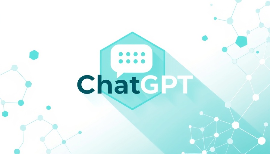 ChatGPT logo with abstract hexagonal pattern