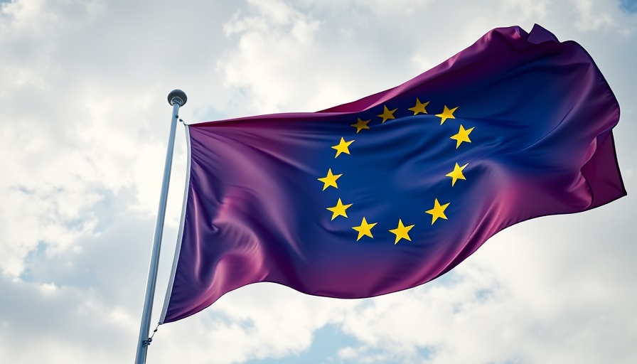 EU flag with circuit design symbolizing AI in education