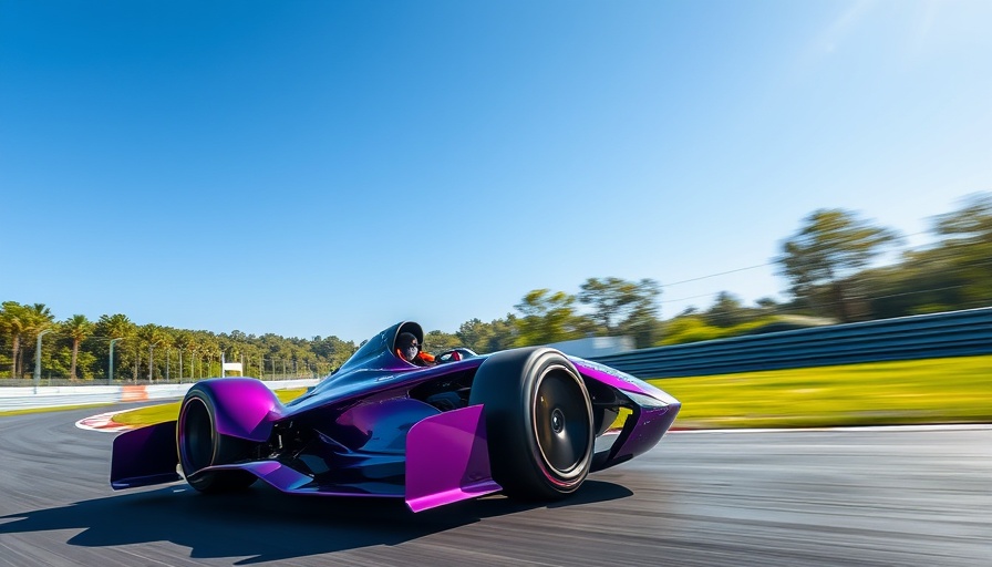Formula E car with advanced technology racing on track