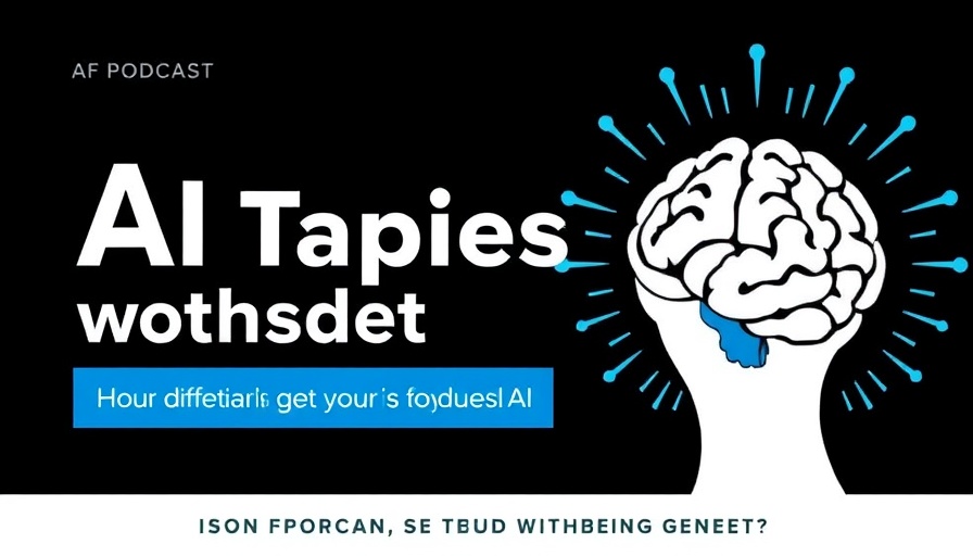 Modern podcast cover on AI development with episode details.
