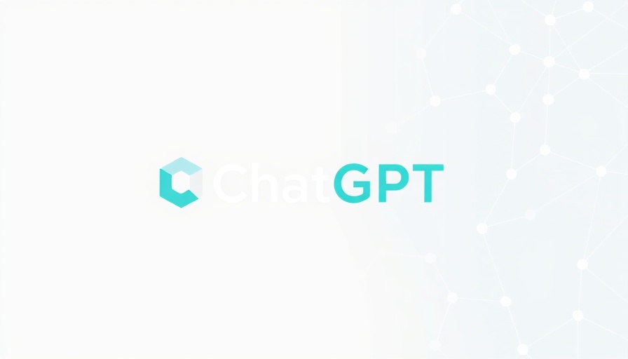 ChatGPT advancements: Abstract tech graphic with logo and hexagonal patterns