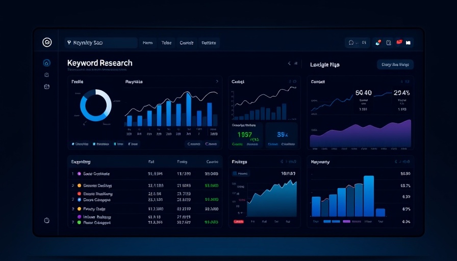 SEO templates dashboard with keyword research data.