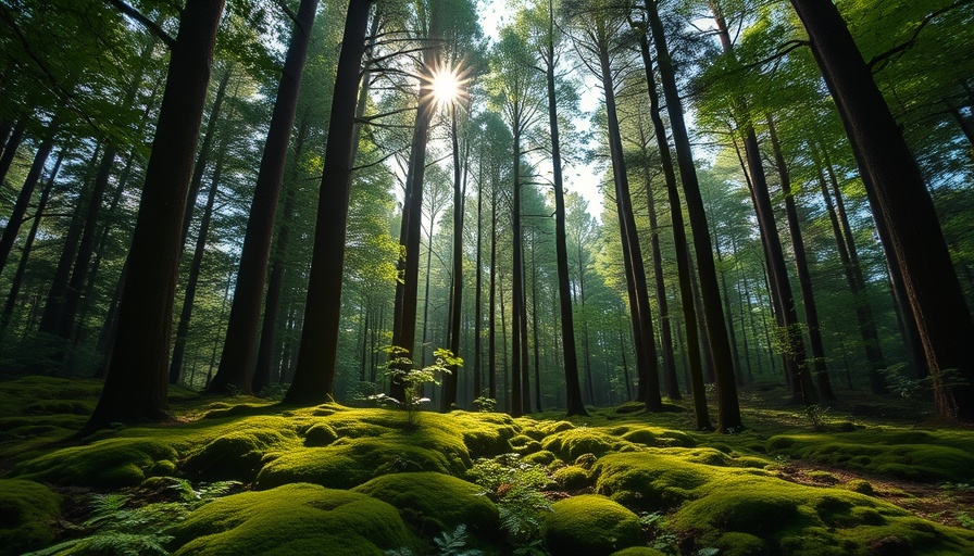 Dense forest with sunlight on mossy floor, Natural Language Processing
