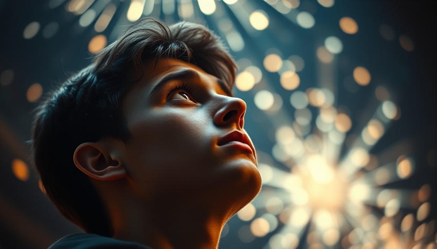 Inspirational young man with sparkles thinking of LLM courses.