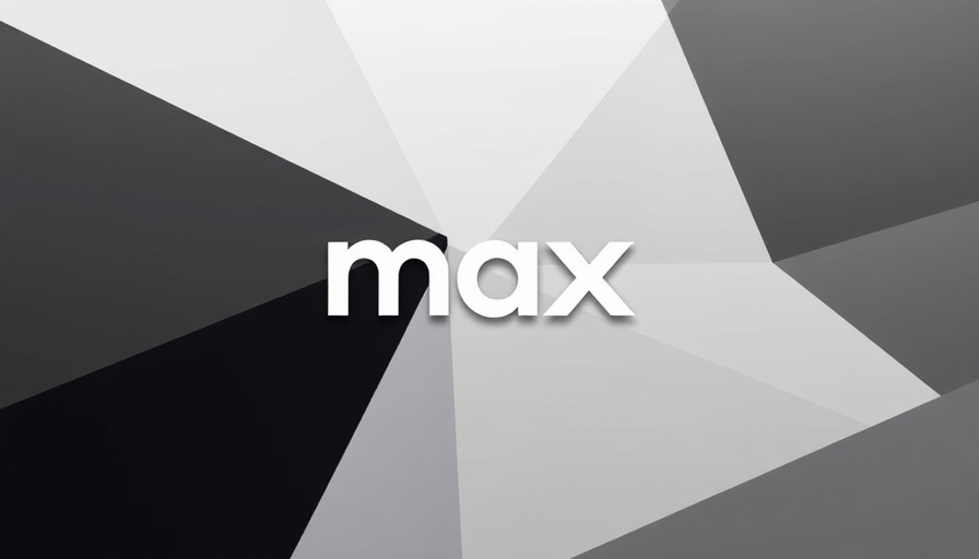 Black Friday streaming deals with 'max' service logo, sleek design.