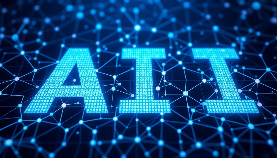 Abstract image of AI in supply chain with network grid.
