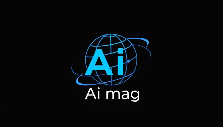 Modern AI mag logo design on black background.