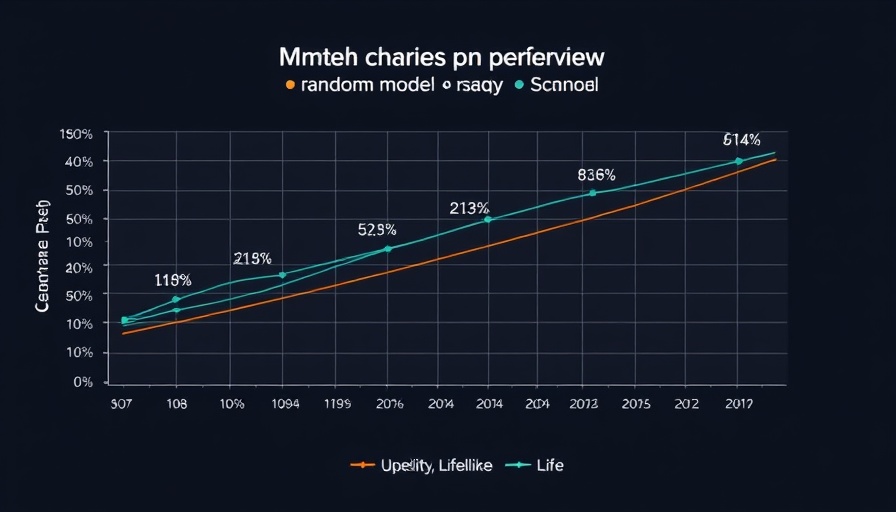 Explainable AI model uplift comparison line chart visualization.