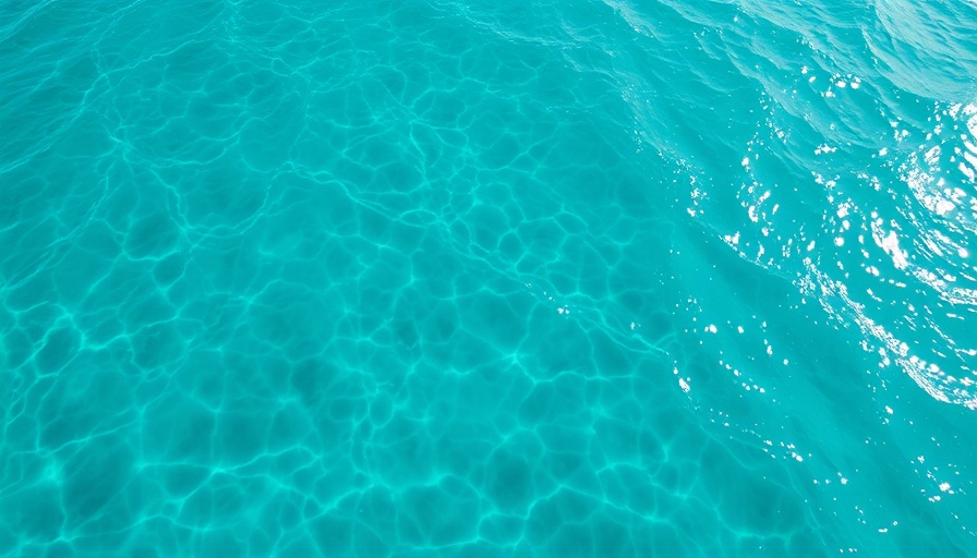 Live AI analyzing aerial view of turquoise ocean surface.