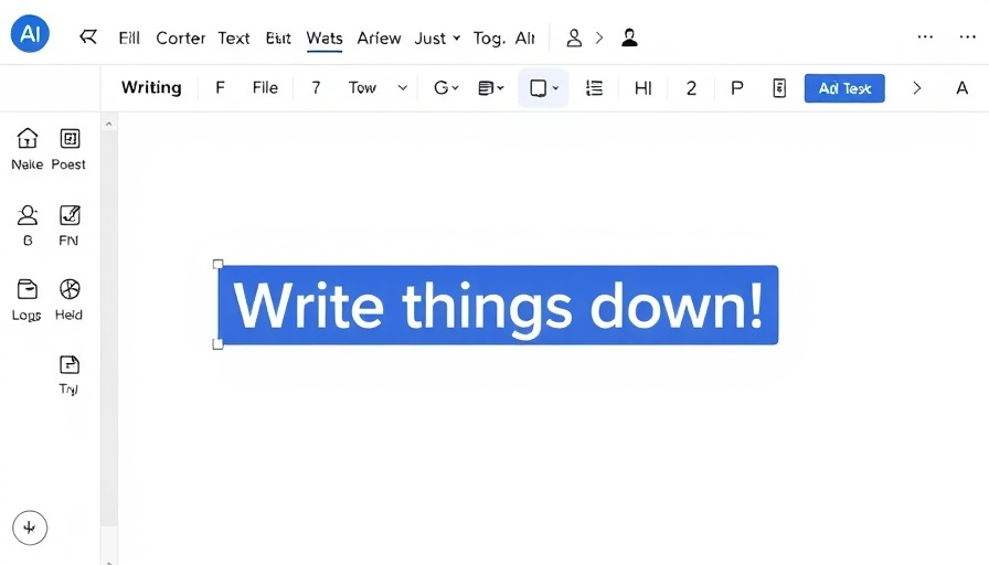 Digital document interface with AI writing options for keyword research