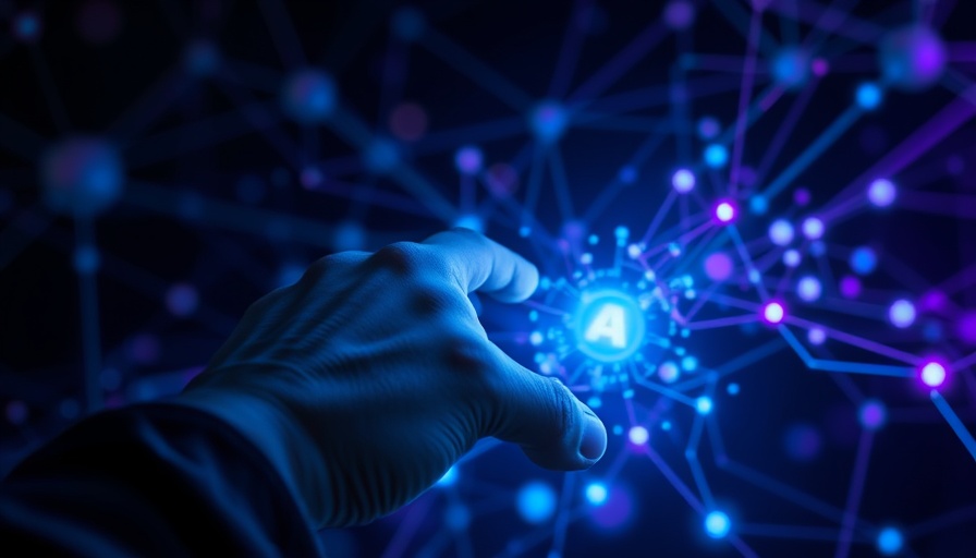 AI safety collaboration concept with glowing circuits and hand interaction.
