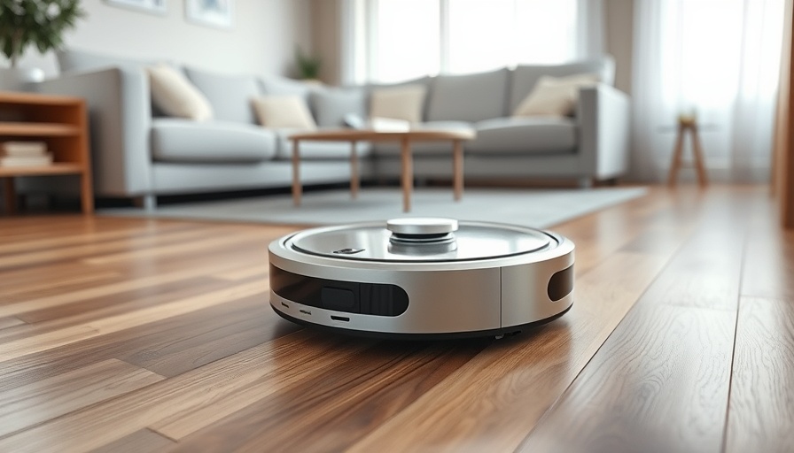 Modern robot vacuum on hardwood floor, robot vacuum deals