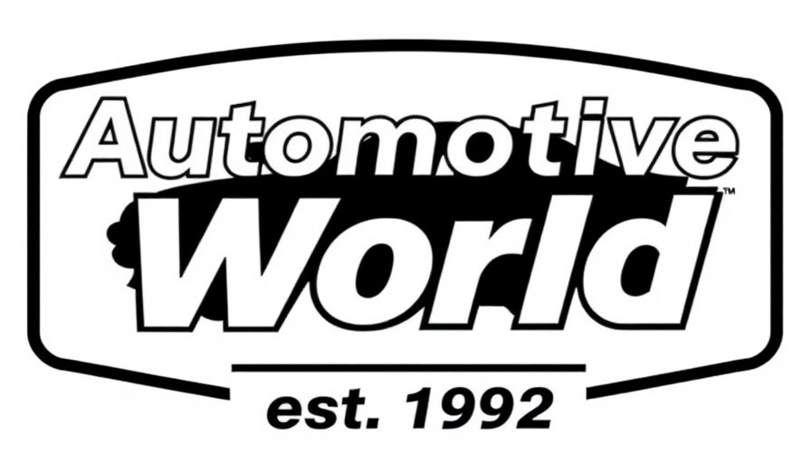 Automotive software logo 'Automotive World est. 1992'.