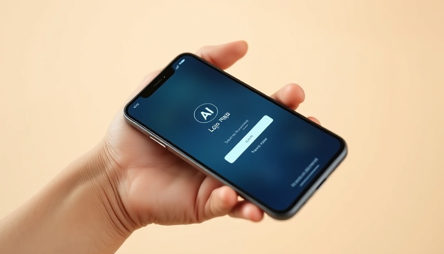 Close-up view of AI startup app login screen on smartphone.