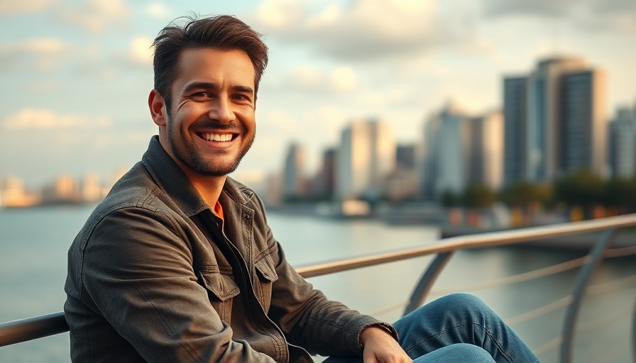 Smiling man enjoying a view, related to AI policy shifts.