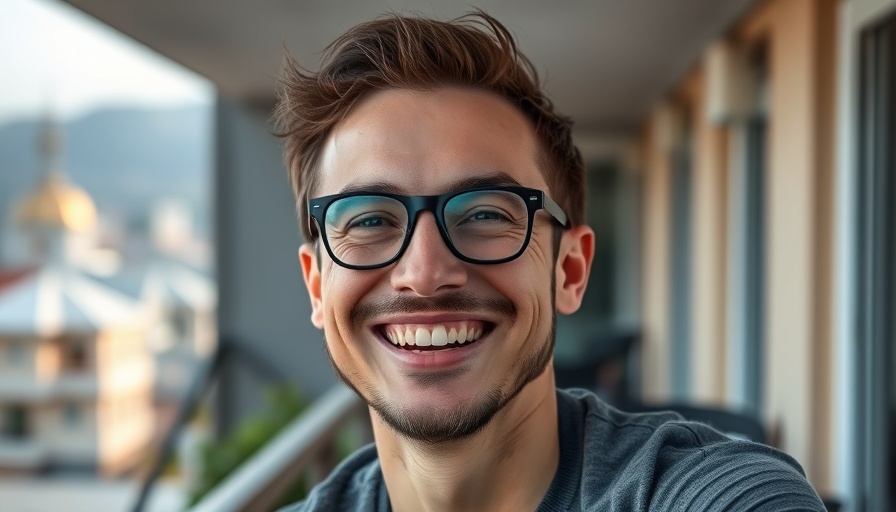 Smiling man outdoors with glasses, AI agents topic