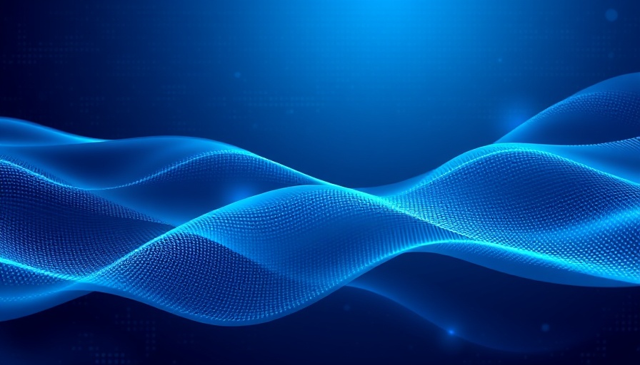 Abstract blue wave pattern for AI Strategy background.