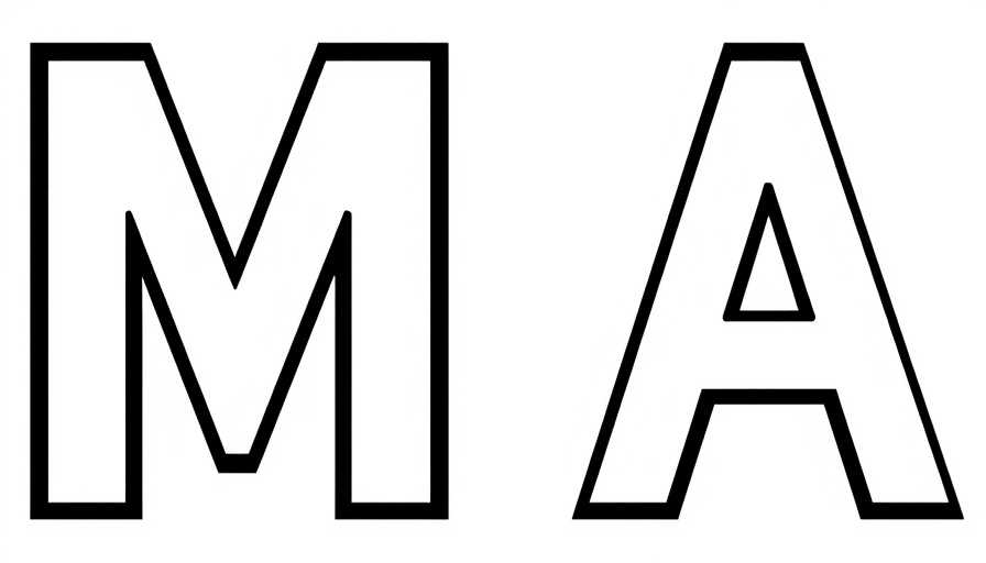 Minimalist large letter M typographic design, Machine Learning Solutions