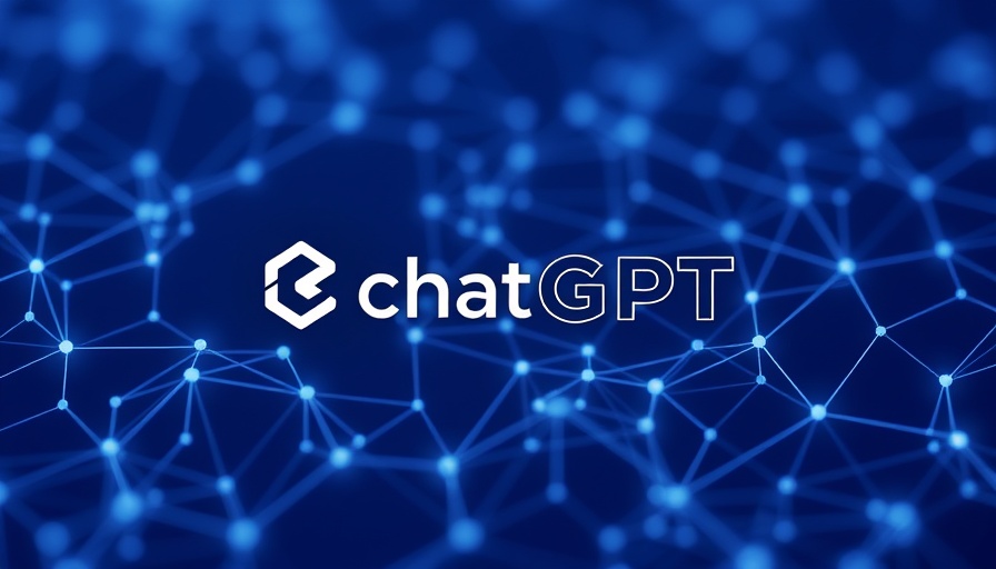 ChatGPT impact logo with digital hexagonal network background.