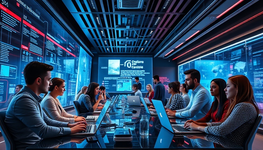 Futuristic workspace with developers showcasing skills for 2025.