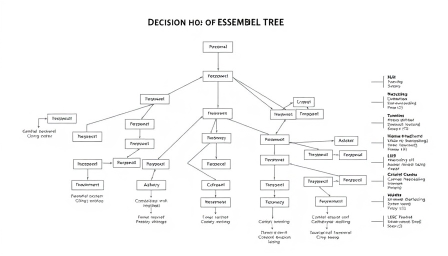 Diagram illustrating ensemble methods in machine learning with decision tree structure.
