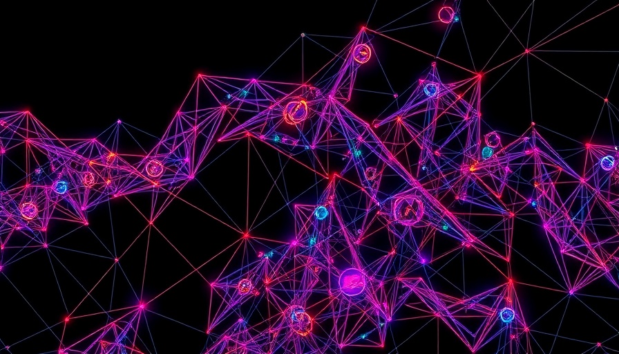 Abstract art of foundation models with colorful patterns and wireframes.